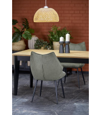 EDMONDO stół rozkładany dąb naturalny / czarny (2p1szt)