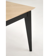 EDMONDO stół rozkładany dąb naturalny / czarny (2p1szt)