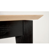 EDMONDO stół rozkładany dąb naturalny / czarny (2p1szt)