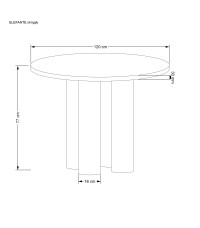 ELEFANTE OKRĄGŁY stół dąb naturalny (2p1szt)