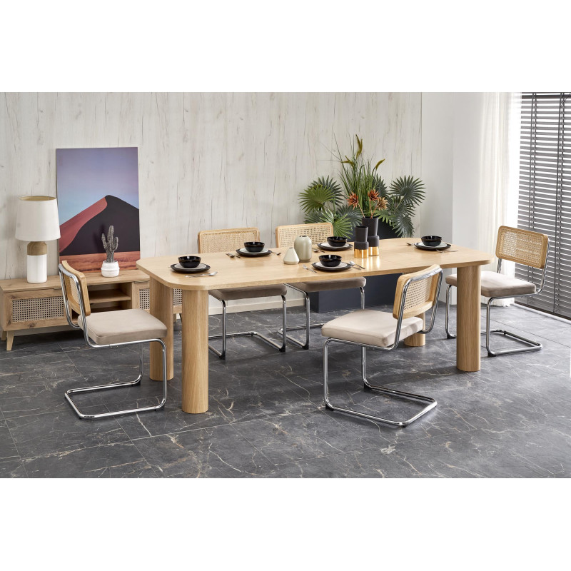 ELEFANTE PROSTOKĄT stół rozkładany 160-240/100 dąb naturalny (2p1szt)