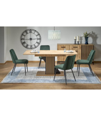 FABIANO stół rozkładany 135-175/85 cm dąb wotan/czarny (2p1szt)