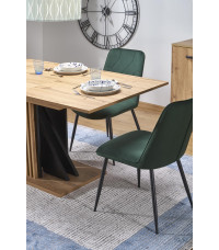 FABIANO stół rozkładany 135-175/85 cm dąb wotan/czarny (2p1szt)