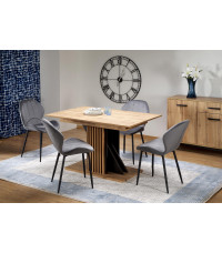 FABIANO stół rozkładany 135-175/85 cm dąb wotan/czarny (2p1szt)