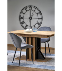 FABIANO stół rozkładany 135-175/85 cm dąb wotan/czarny (2p1szt)