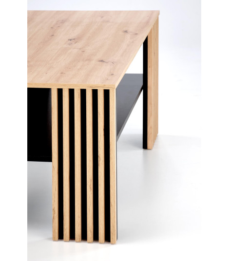 FEMINA ława dąb artisan/czarny (1p1szt)