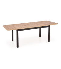 FLORIAN stół rozkładany blat - dąb artisan, nogi - czarny (2p1szt)