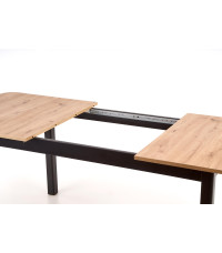 FLORIAN stół rozkładany blat - dąb artisan, nogi - czarny (2p1szt)