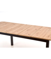 FLORIAN stół rozkładany blat - dąb artisan, nogi - czarny (2p1szt)