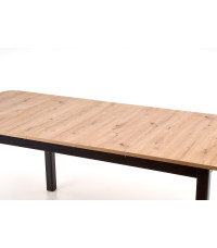 FLORIAN stół rozkładany blat - dąb artisan, nogi - czarny (2p1szt)