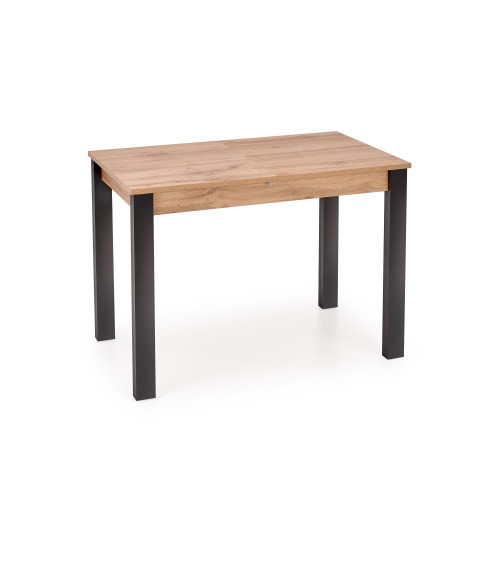 GINO stół rozkładany blat - dąb wotan, nogi - czarny (1p1szt)