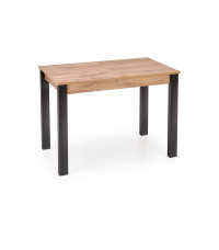 GINO stół rozkładany blat - dąb wotan, nogi - czarny (1p1szt)