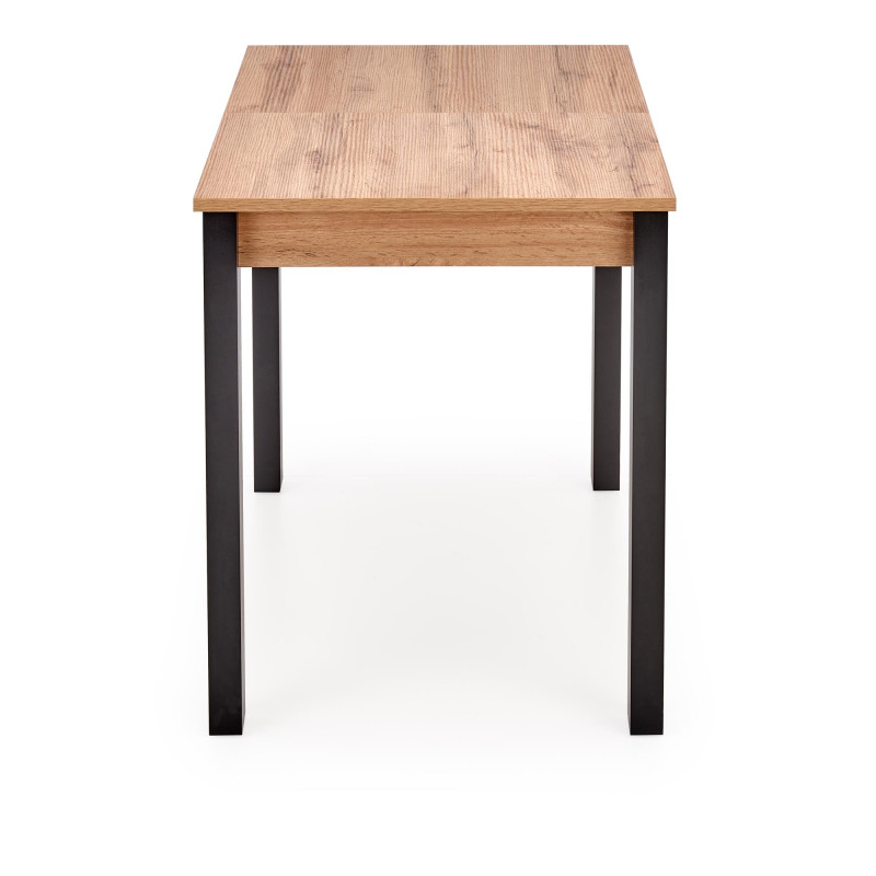 GINO stół rozkładany blat - dąb wotan, nogi - czarny (1p1szt)