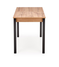 GINO stół rozkładany blat - dąb wotan, nogi - czarny (1p1szt)