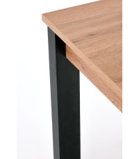 GINO stół rozkładany blat - dąb wotan, nogi - czarny (1p1szt)