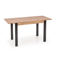 GINO stół rozkładany blat - dąb wotan, nogi - czarny (1p1szt)