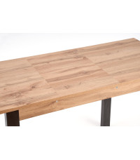 GINO stół rozkładany blat - dąb wotan, nogi - czarny (1p1szt)