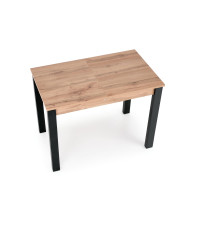 GINO stół rozkładany blat - dąb wotan, nogi - czarny (1p1szt)