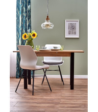 GINO stół rozkładany blat - dąb wotan, nogi - czarny (1p1szt)