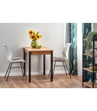 GINO stół rozkładany blat - dąb wotan, nogi - czarny (1p1szt)