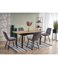 GREG stół rozkładany kolor dąb wotan/czarny (1p1szt)