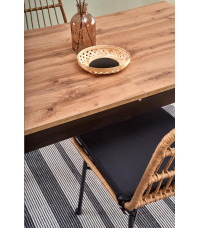 GREG stół rozkładany kolor dąb wotan/czarny (1p1szt)