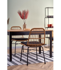 GREG stół rozkładany kolor dąb wotan/czarny (1p1szt)