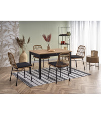 GREG stół rozkładany kolor dąb wotan/czarny (1p1szt)