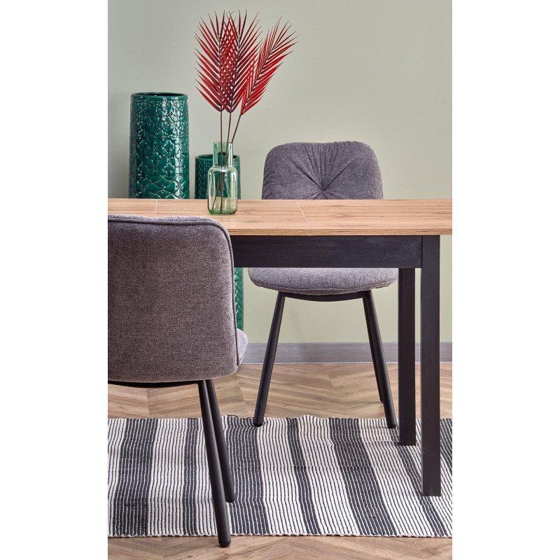 GREG stół rozkładany kolor dąb wotan/czarny (1p1szt)