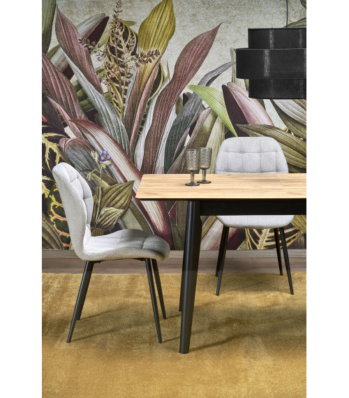 GULIAN stół rozkładany, blat - dąb wotan, nogi - czarny (2p1szt)