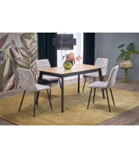 GULIAN stół rozkładany, blat - dąb wotan, nogi - czarny (2p1szt)