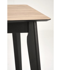 GULIAN stół rozkładany, blat - dąb wotan, nogi - czarny (2p1szt)
