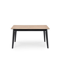 GULIAN stół rozkładany, blat - dąb wotan, nogi - czarny (2p1szt)