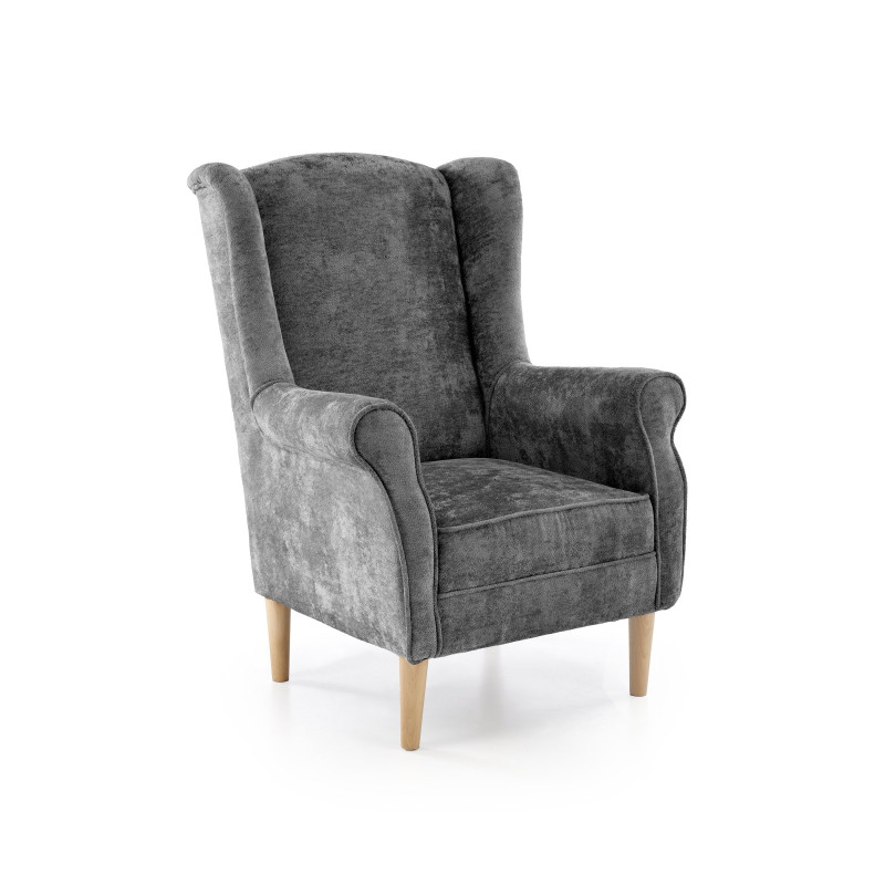 HERMES fotel wypoczynkowy, popielaty (tkanina MARKOS 14-22)