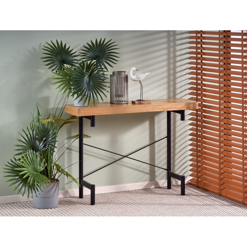 INFERNO konsolka dąb naturalny - czarny (1p1szt)