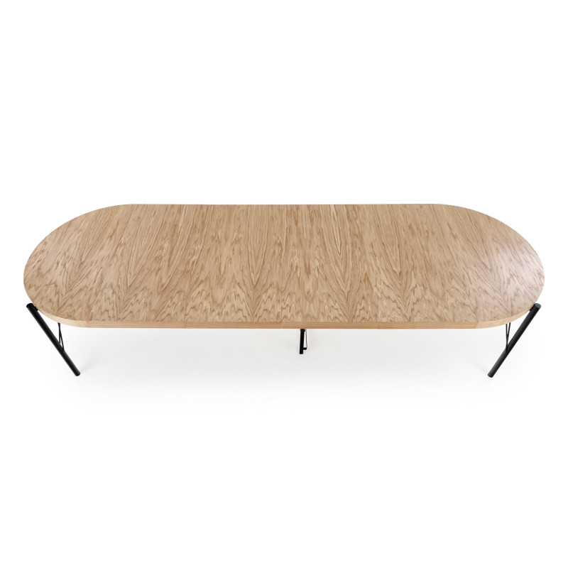 INFERNO stół rozkładany dąb naturalny - czarny (2p1szt)