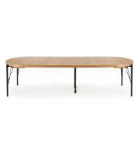 INFERNO stół rozkładany dąb naturalny - czarny (2p1szt)