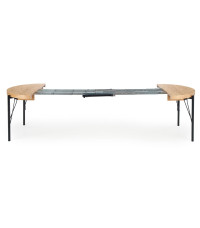 INFERNO stół rozkładany dąb naturalny - czarny (2p1szt)