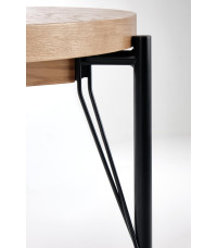 INFERNO stół rozkładany dąb naturalny - czarny (2p1szt)