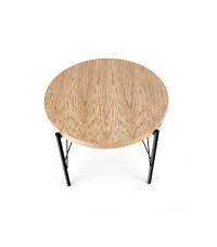 INFERNO stół rozkładany dąb naturalny - czarny (2p1szt)