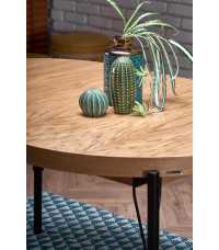 INFERNO stół rozkładany dąb naturalny - czarny (2p1szt)