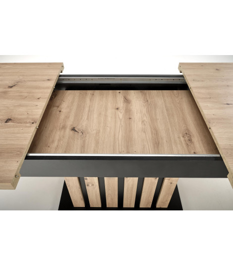 LAMELLO stół rozkładany 130-180/80 cm dąb artisan/czarny (2p1szt)