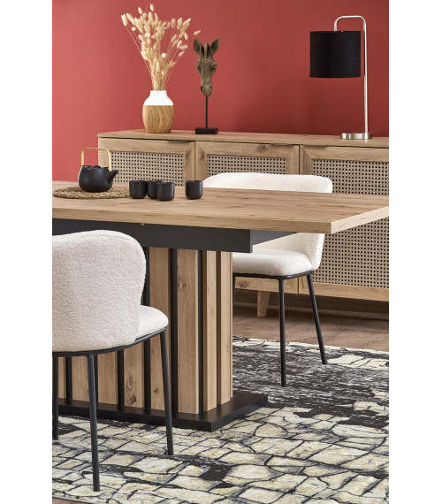 LAMELLO stół rozkładany 160-210/90 cm dąb artisan/czarny (2p1szt)