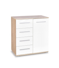 LIMA KM-2 komoda dąb sonoma / biały (1p1szt)