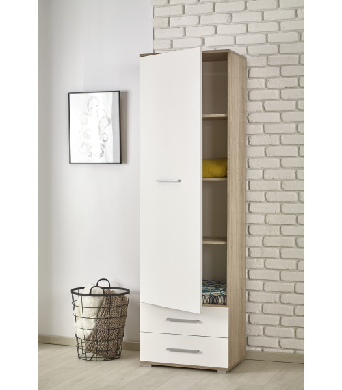 LIMA REG1 regał dąb sonoma / biały (2p1szt)