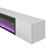 LIVO RTV 180 wisząca z kominkiem biały (2p1szt)