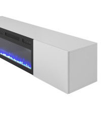 LIVO RTV 180 wisząca z kominkiem biały (2p1szt)