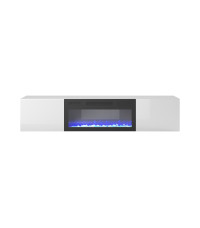 LIVO RTV 180 wisząca z kominkiem biały (2p1szt)
