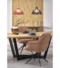 MASSIVE 2 stół rozkładany 160-250x90x77 cm dąb naturalny/czarny (2p1szt)