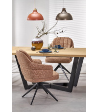 MASSIVE 2 stół rozkładany 160-250x90x77 cm dąb naturalny/czarny (2p1szt)